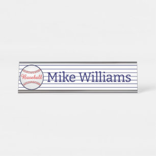 Baseball Sports Theme Name Tellers Schreibtisch Ze Schreibtischnamensplakette