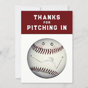 Baseball Sports Vielen Dank Dankeskarte