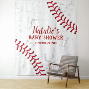 Baseball-Sportthema Babydusche Hintergrund Wandteppich
