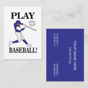 Baseball-Sporttrainer-Spieler Visitenkarte
