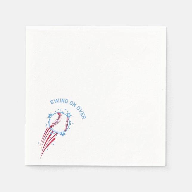 Baseball Sporty Geburtstag für Kinder Serviette (Vorderseite)