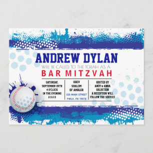 BASEBALL-SPRITZEN Bar Mitzvah Einladung
