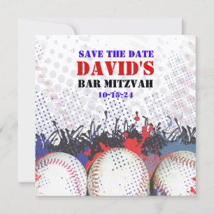 BASEBALL SPRITZER Bar Mitzvah SAVE THE DATE Karte