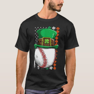 Baseball St. Patricks Day Ball Leprechaun Hut Fang T-Shirt