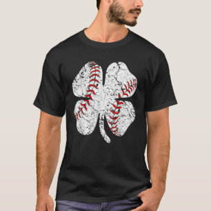 Baseball St Patricks Day Boys Men Catcher Kleeblat T-Shirt