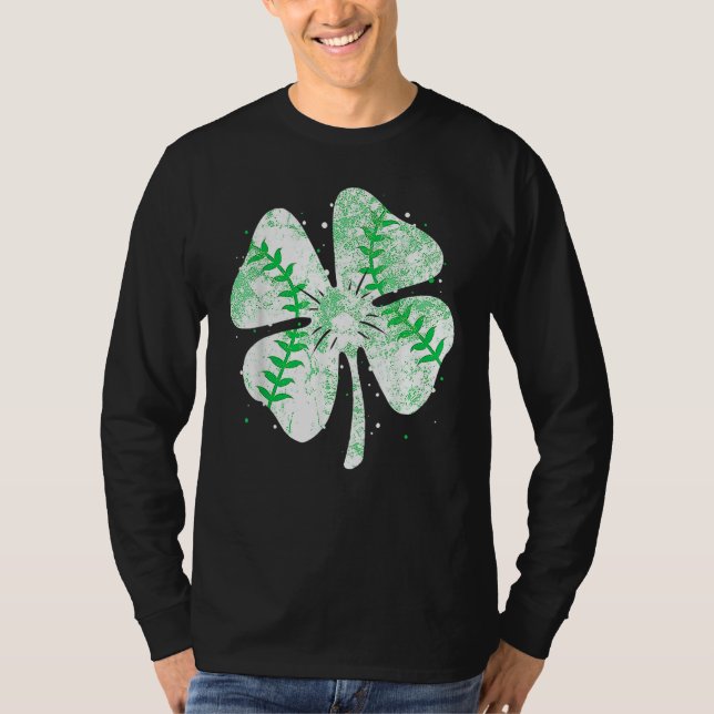 Baseball St Patricks Day Boys Men Catcher Pitcher  T-Shirt (Vorderseite)