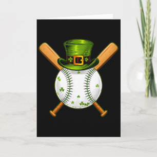 Baseball St Patricks Day Jungen Männer Fänger Glüc Karte