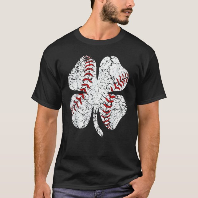 Baseball St. Patricks Day Jungen Männer Fänger Pit T-Shirt (Vorderseite)