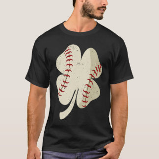 Baseball St Patricks Day Shamrock T-Shirt