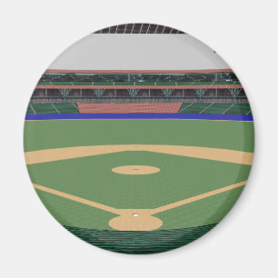 Baseball-Stadion: Modell 3D: Magnet