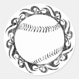 baseball. Stammes Runder Aufkleber