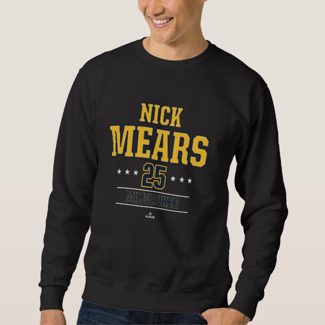 Baseball Star Nick Mears Milwaukee MLBPA Sweatshirt (Vorderseite)