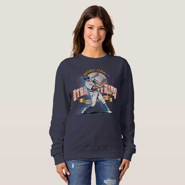 Baseball Stars & Stripes (D. Modus) | Frauen  Sweatshirt (Vorne ganz)