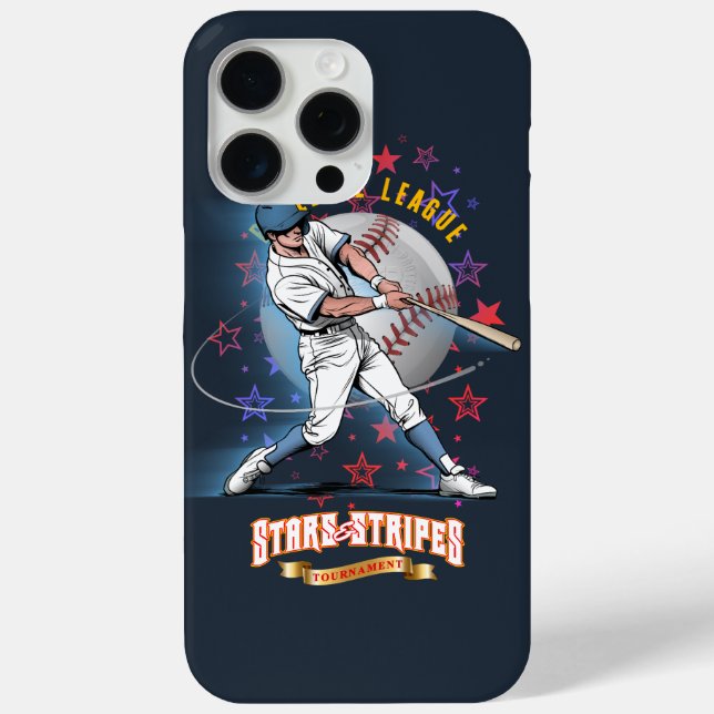 Baseball Stars & Stripes (Dunkelmodus) | Case-Mate iPhone Hülle (Rückseite)