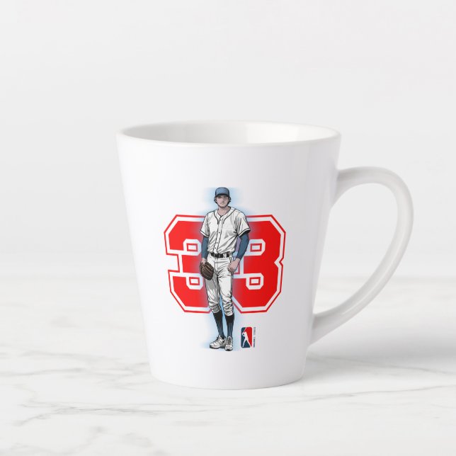 Baseball Stars & Stripes | Latte-Mug Milchtasse (Rechts)