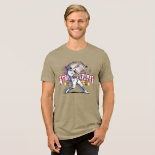 Baseball Stars & Stripes Männer Tri-Blend Shirt
