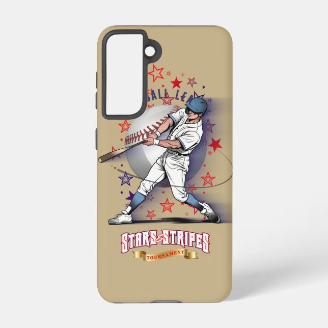 Baseball Stars & Stripes | Samsung Galaxy Hülle (Rückseite)