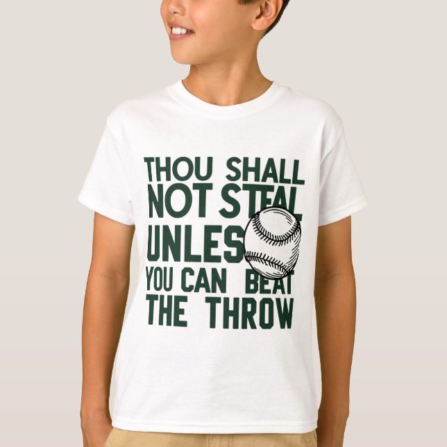Baseball Stealing Spaß Shirt (Vorderseite)