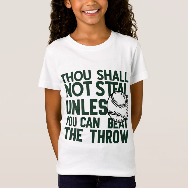 Baseball Stealing Spaß Shirt (Vorderseite)