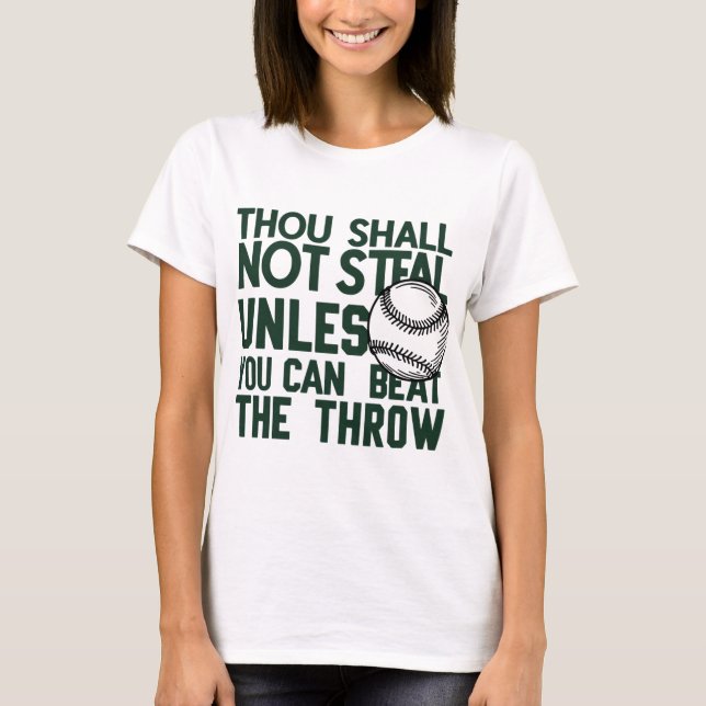 Baseball Stealing Spaß Shirt (Vorderseite)