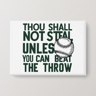 Baseball Stealing Spaß Shirt Button