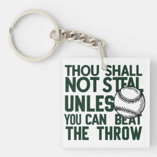 Baseball Stealing Spaß Shirt Schlüsselanhänger