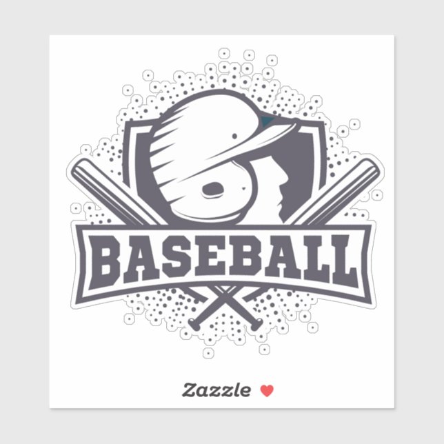 Baseball-Sticker Aufkleber (Blatt)
