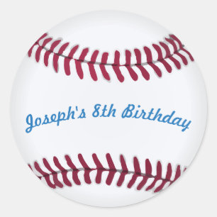 Baseball-Stickers mit benutzerdefinierten Worten Runder Aufkleber