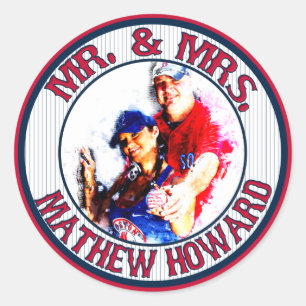 Baseball-Stickers-Umschlag Aufklebers-HOWARD Runder Aufkleber