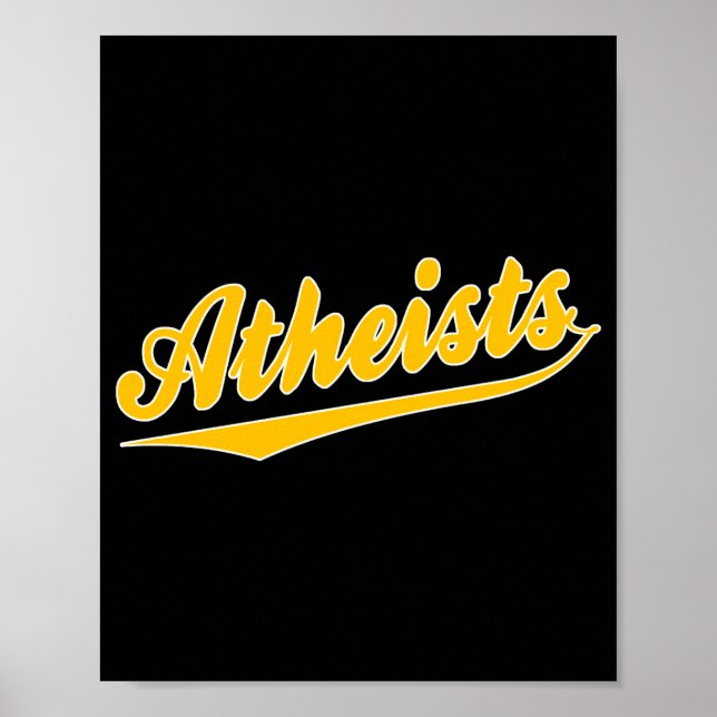 Baseball-Stil-Team-Atheist-T-Shirt  Poster (Vorne)