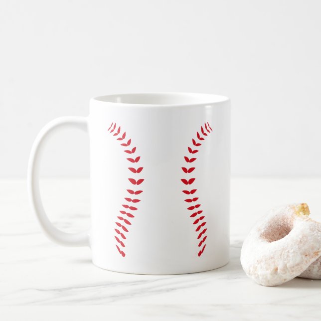 Baseball Stitch Kaffeetasse (Mit Donut)