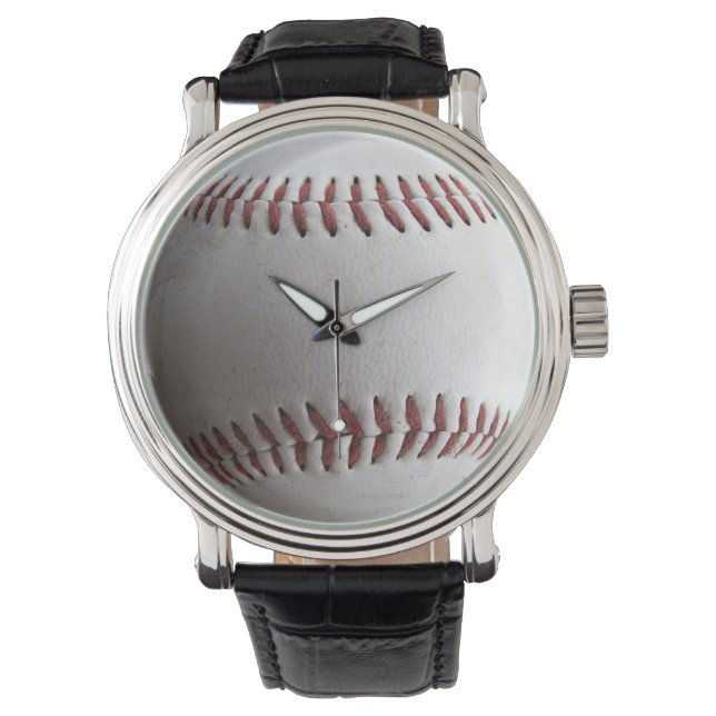 Baseball-Stitches Armbanduhr (Vorderseite)