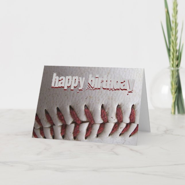 Baseball-Stitches Karte (Vorderseite)