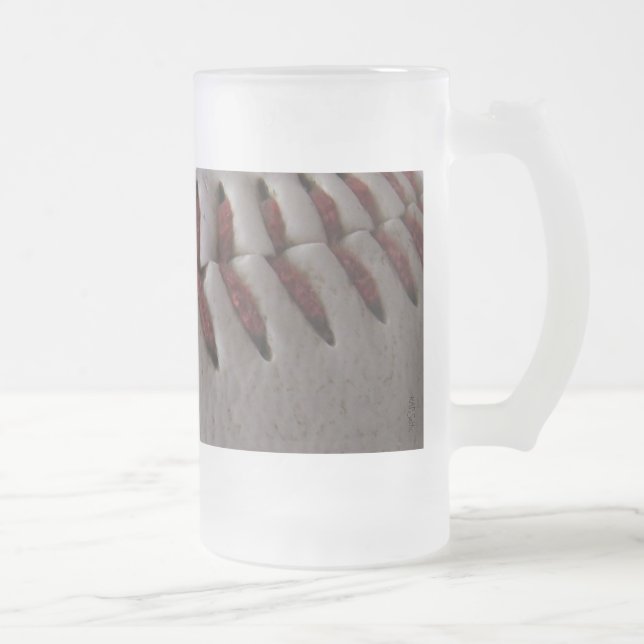 Baseball-Stitches Mattglas Bierglas (Rechts)