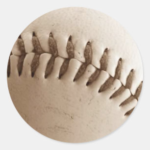 Baseball-Stitches Runder Aufkleber