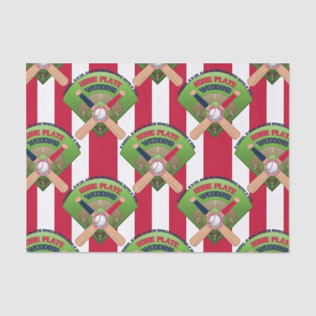 Baseball Stitches Zuhause Plate Wedding 1-GEWEBE W Seidenpapier (Vorderseite)