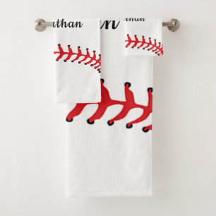 Baseball Stitching Design Badetuch Set