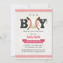 Baseball Stitching Es ist eine Baby-Baby-Dusche fü Einladung