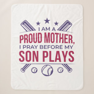 Baseball stolze Mutter, ich bete, bevor mein Sohn  Sherpadecke
