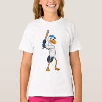 Baseball-Storch mit Baseballschläger
