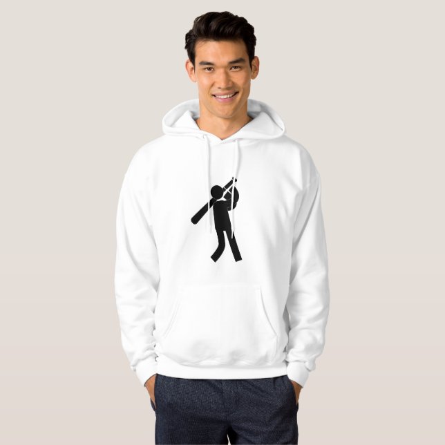 Baseball-Strichmännchen-Icon Men-Hoodie Hoodie (Vorne ganz)