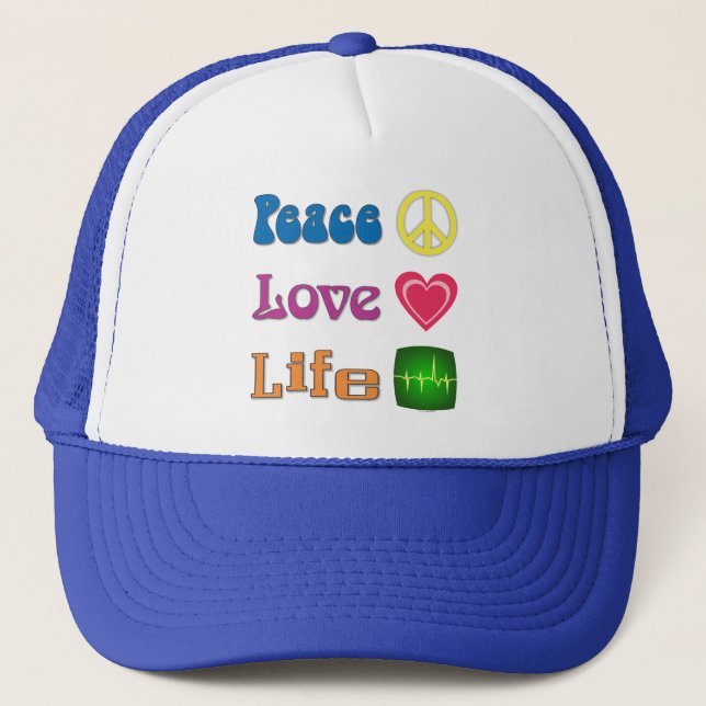 Baseball-style hat to promote life, & more. truckerkappe (Vorderseite)