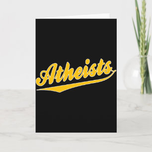 Baseball Style Team Atheist T-Shirt Karte