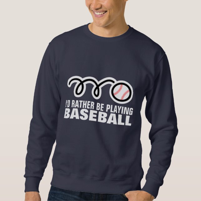 Baseball Sweatshirt mit lustigem Zitat-Slogan-Spri (Vorderseite)