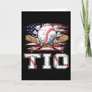 Baseball T-Ball Tio Amerikanische Flagge Stolz Bal Karte