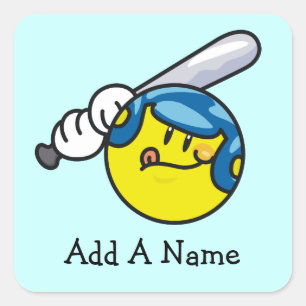 Baseball-T - Shirt und Geschenke Quadratischer Aufkleber