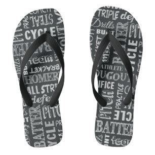 Baseball-Tafelbegriffe Flip Flops