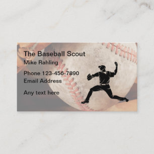 Baseball-Talentsucher Visitenkarte