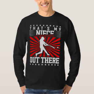 Baseball-Tante Das ist meine Nichte da draußen Bas T-Shirt