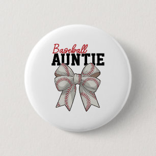 Baseball-Tante Vintage-Sportliebhaberin Tante Mütt Button